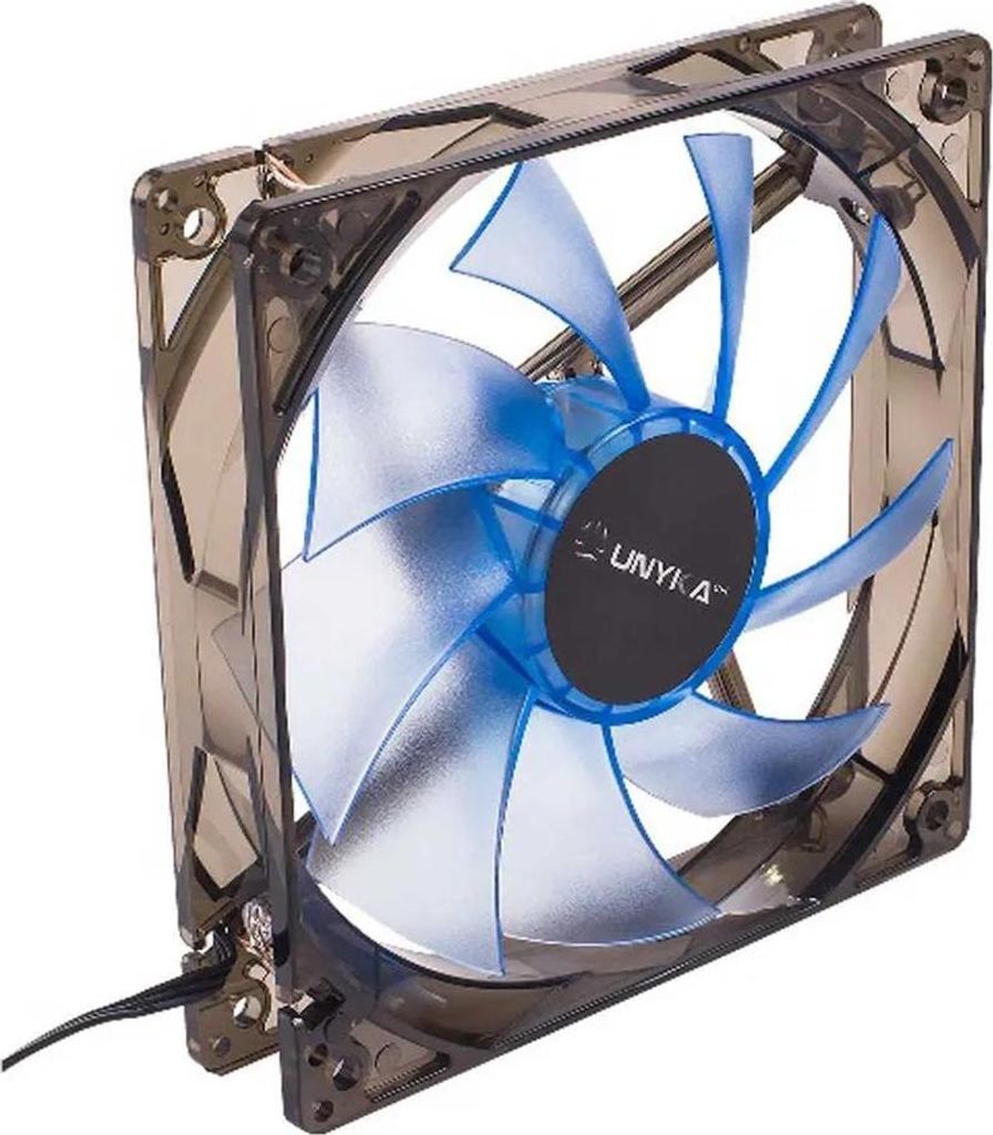 UNYKAch 51791, Ventilator, 12 cm, 1200 RPM, Grau, Transparent