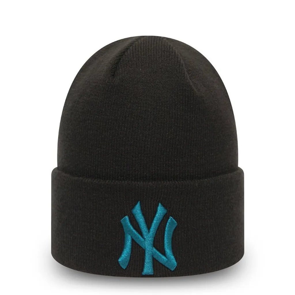 Bonnet d'hiver New Era NY Yankees - Bonnet à revers en maille Noir