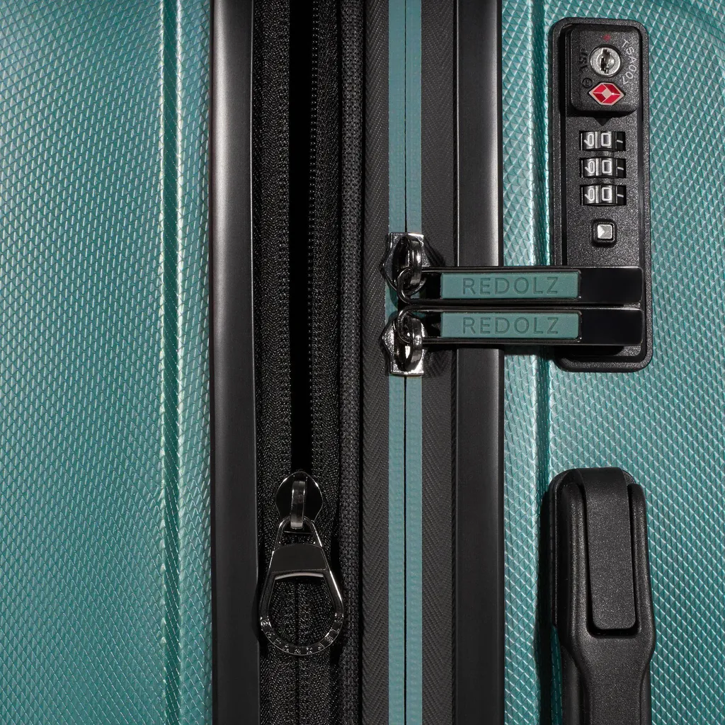 Valise trolley REDOLZ 66cm en polycarbonate vert métallisé durable