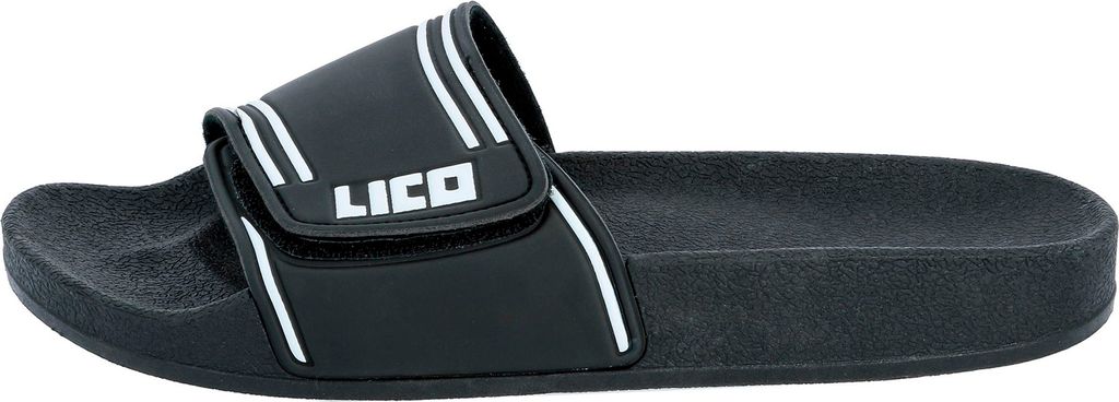 Lico Badepantolette schwarz-weiß Übergröße, Dt. Produktbild 2