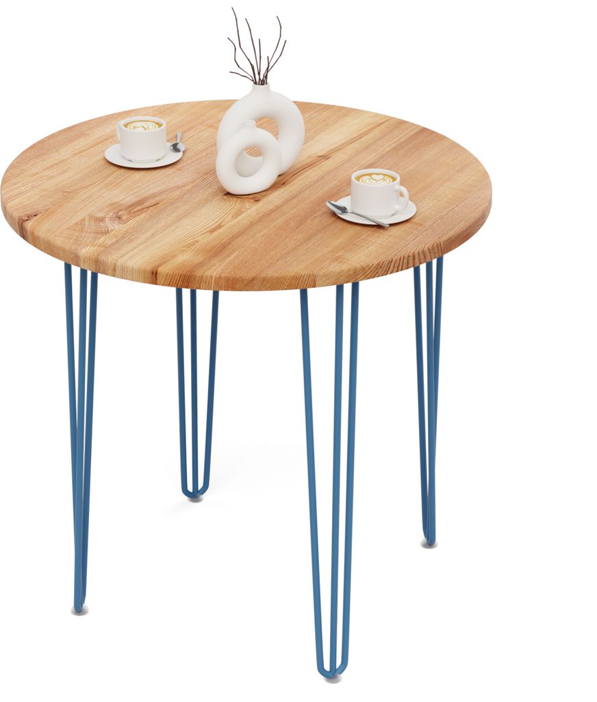 LAMO Manufaktur Tisch rund 80 cm | Holztisch rund, Esstisch für 2 Personen | Runder Tisch für Küche, Esszimmer | Stärke: 28mm, Farbe: Dunkel, B...