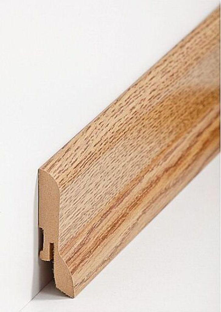 Sockelleiste MDF 20 x 60 x 2500 mm Eiche zum Kleben, Schrauben & Nageln, Klicken MDF-Kern foliert Fußleiste by PROVISTON 25 Meter | 10 Stück