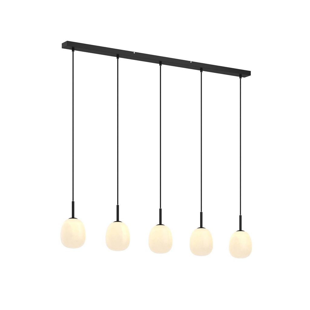 Lindby Pendelleuchte Etiena, 116 cm, 5-flammig, Glas, G9