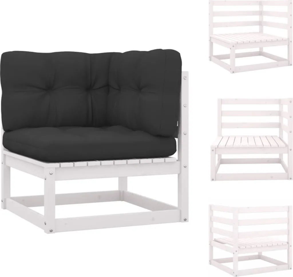 Divano Giardino vidaXL Angolare | Legno Pino | Cuscini Lavabili