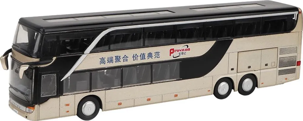 Cadeau Enfant : Bus Miniature de Ville Interactif en Métal Échelle 1/32ème