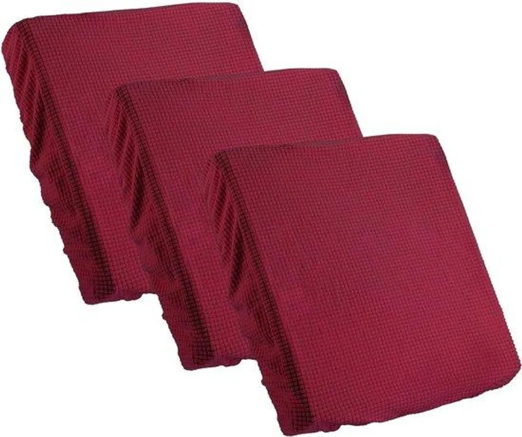 Housse de siège bordeaux 50x50 cm en polyester extensible et lavable