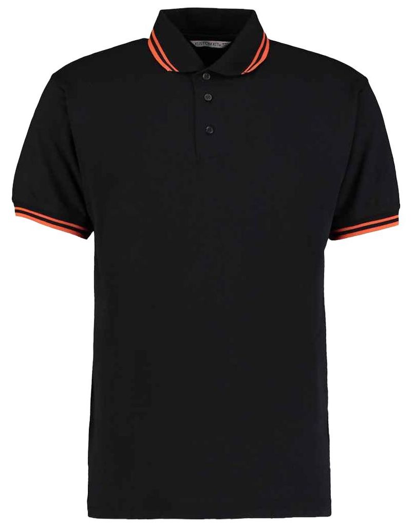 Kustom Kit - Poloshirt Superwäsche 60°C für Herren LT5245 (S) (Schwarz/Orange)