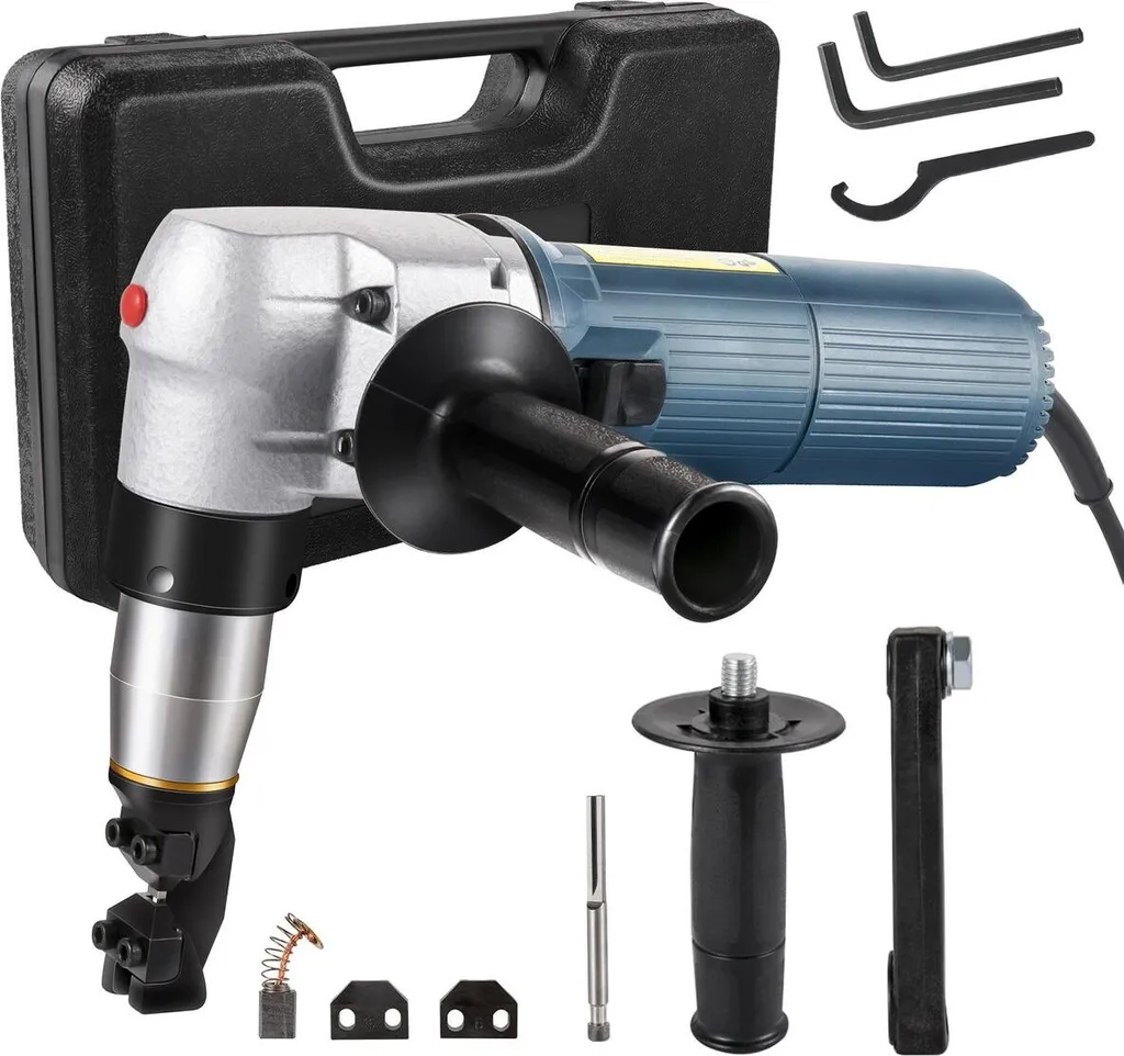 Grignoteuse à métaux 625W rotor haute vitesse 1000tr/min avec lames