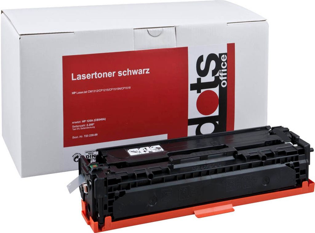 dots  schwarz Toner kompatibel zu HP 125A (CB540A) Produktbild 