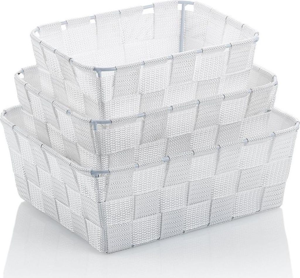 KELA Panier Alvaro set PP, blanc, 3pcs KL-23009 Image du produit 