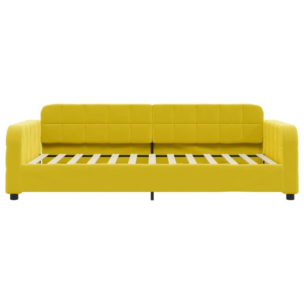 Langlebige Tagesbett Gelb 100x200cm Samt - Möbel824343 - Klassische BettenJugendbett Tagesbett