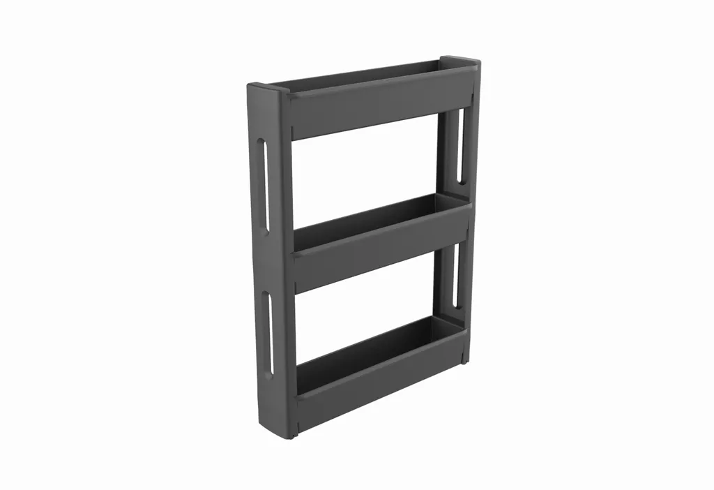 Desserte XS 3 plateaux en polypropylène robuste Mobilo EDA Anthracite