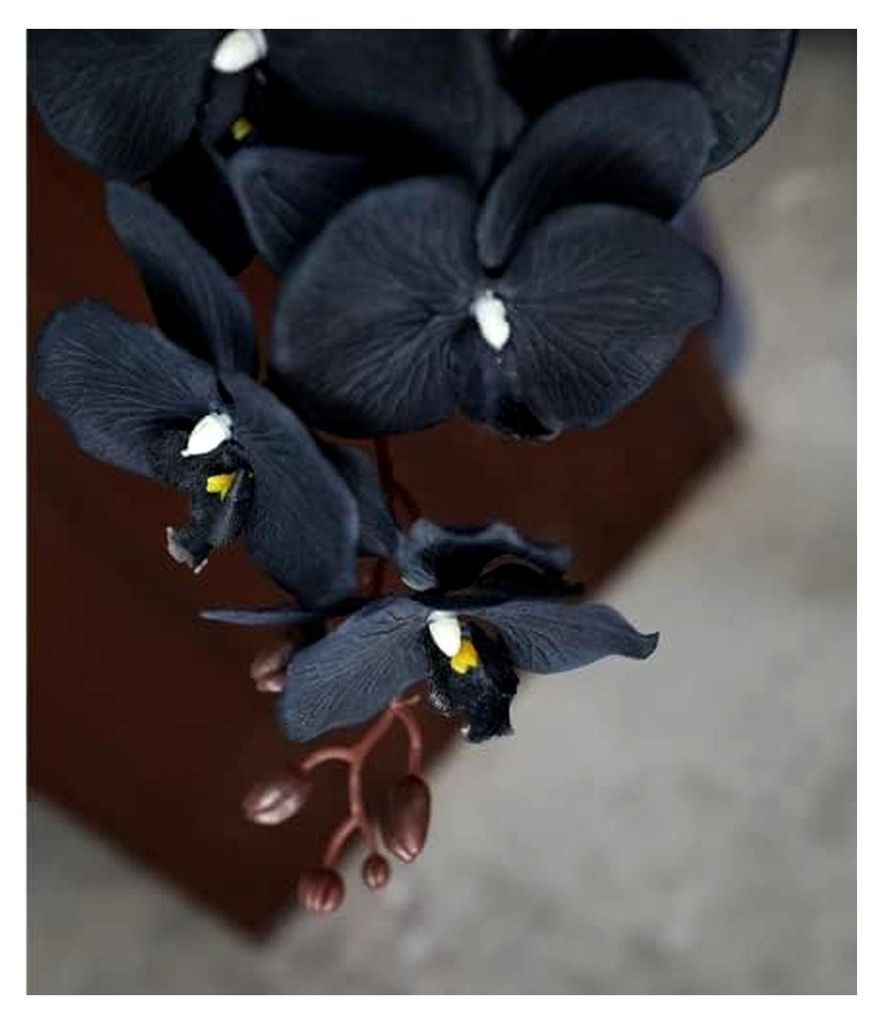 Künstliche Orchideen, 101,6 cm Blumensträuße mit 2 Stängeln, Phalaenopsis, farbecht, künstliche Blumen für Zuhause, Büro, Hochzeit, Party, D...