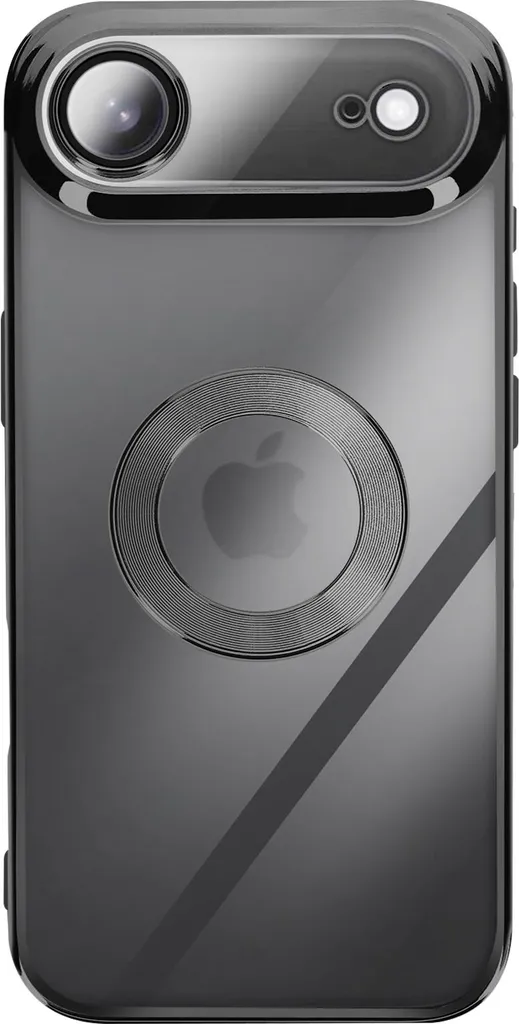 Cover iPhone Avizar Nero Cromo - Accessorio Moda in Silicone Soft