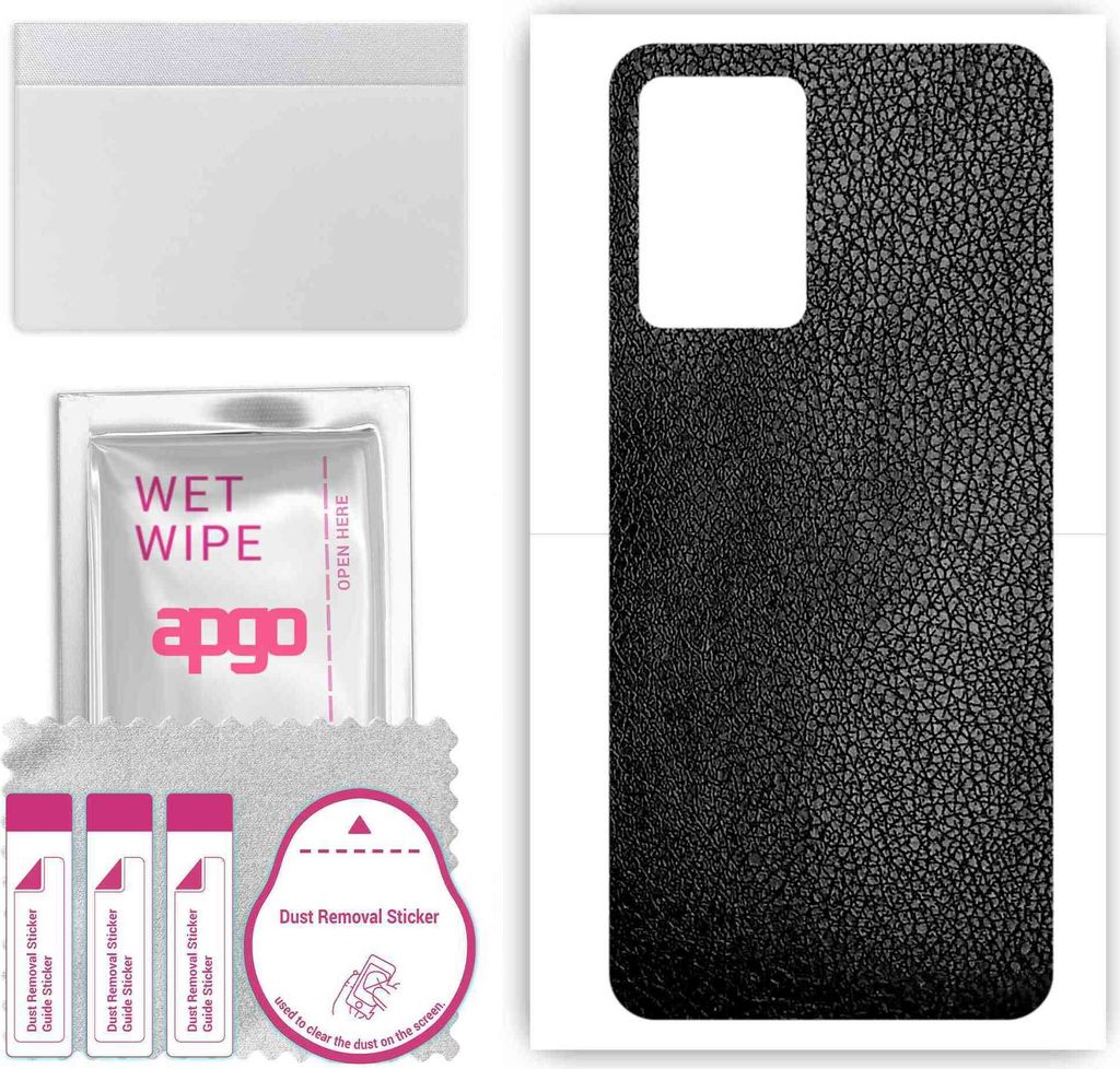 apgo Rückseite Schutzfolie, Skin, kompatibel mit Xiaomi Redmi 10 5G, Hinten Displayschutzfolie aus Vinylfolie, kratzfest, einfache Montage - Schwa...