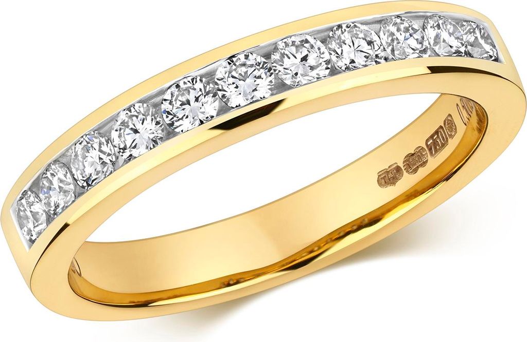 Funkelndes Feuer 18 Karat (750) Gold Damen - Diamant Ring Brillant-Schliff 0.50 Karat GH - SI2, 55 (17.5); TRS3217018KYRSO