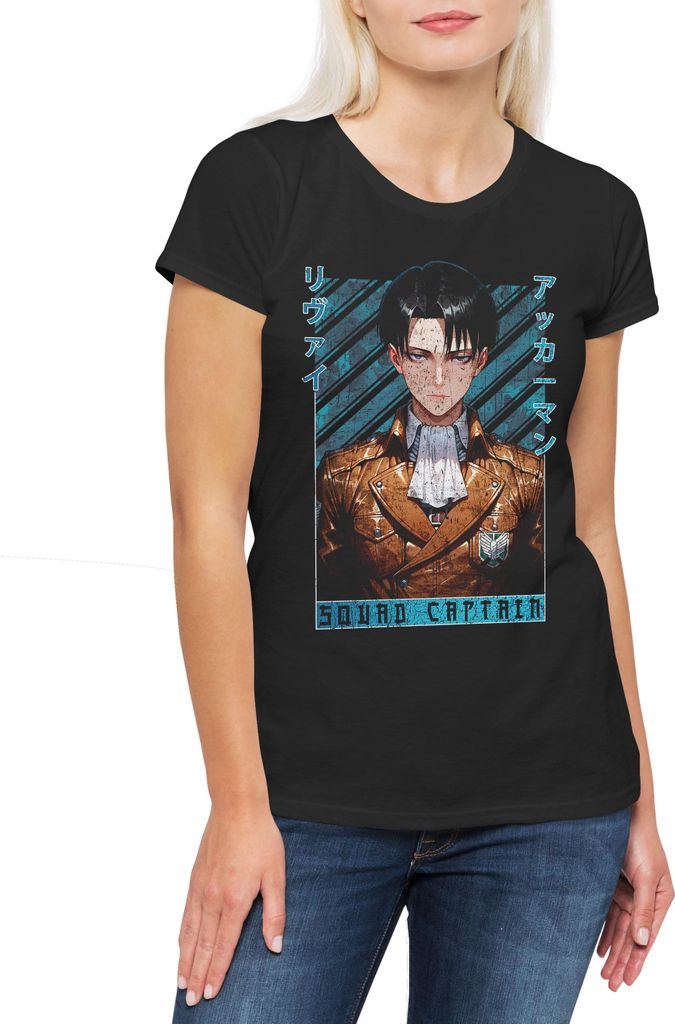 Urban Backwoods Squad Captain, Damen T-Shirt, Farbe: Schwarz, Größe: XL