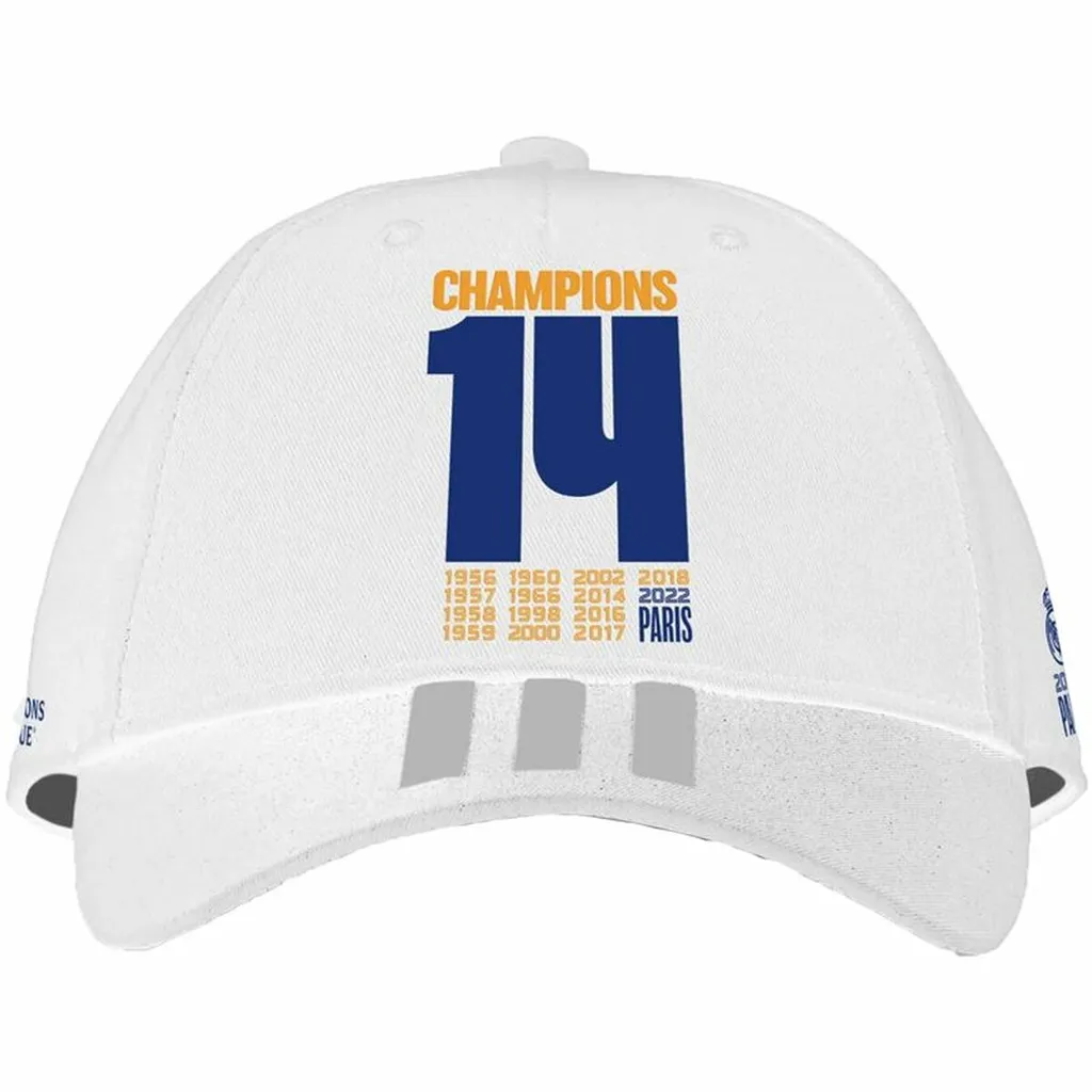 Regalo Originale Real Madrid: Cappellino Adidas Bianco UCL Champions