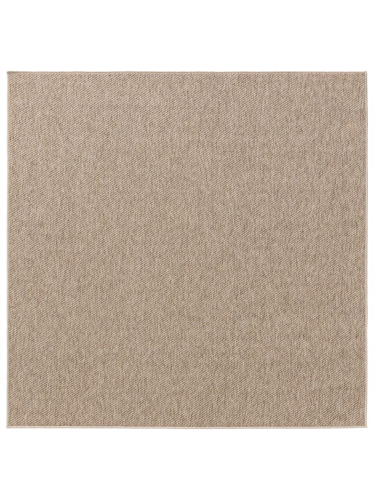 In- & Outdoor-Teppich Iowa Taupe 195x195 cm Wohnzimmer Quadratisch Einfarbig Modern Kurzflor benuta Skandinavisch