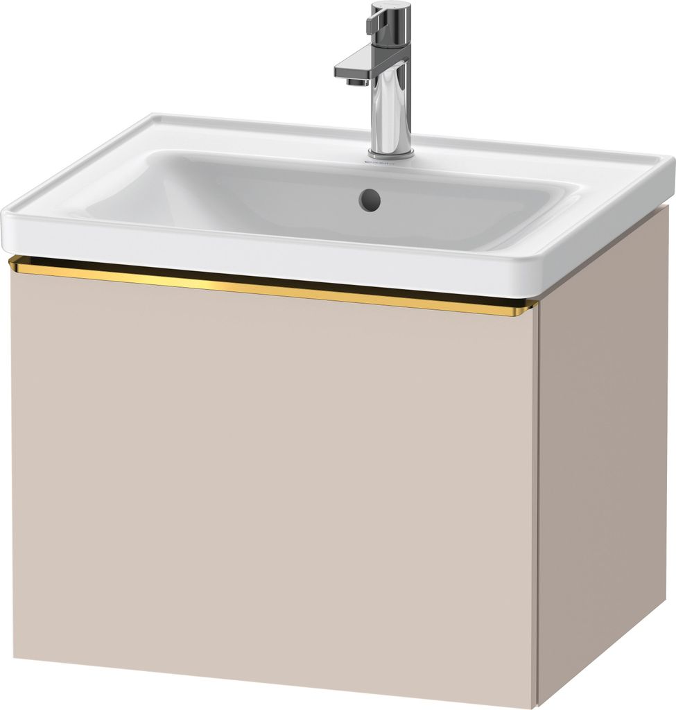 Duravit D-Neo Waschtischunterbau wandhängend, 584x440x452mm, 1 Auszug, mit Griff Gold poliert, DE4249034910000