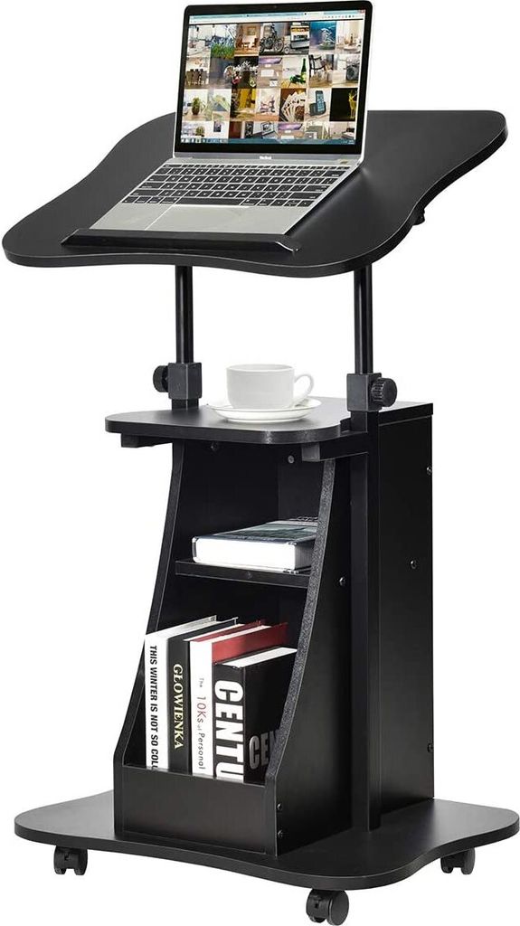 Tavolo per laptop su rotelle COSTWAY, tavolo per proiezioni Immagine del prodotto 
