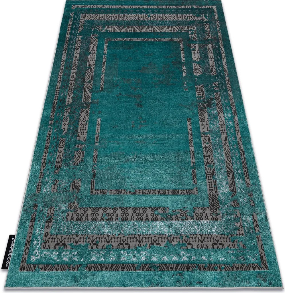Tapis de salle à manger 160x220 vert moderne Frame DE LUXE 1516