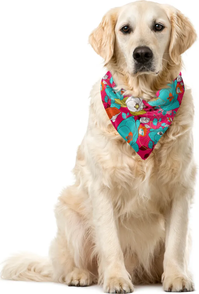 Design Bandana Animali ABAKUHAUS 55x55 cm - Motivo Astratto Papavero