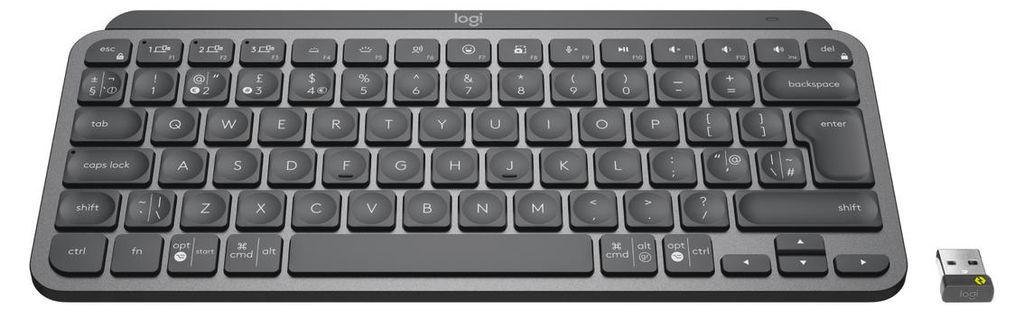 Logitech MX Keys Mini for Business - Mini, RF Wireless + Bluetooth, UK-Layout, English QWERTY | 920-010606