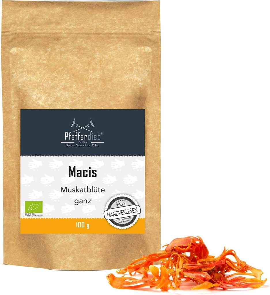 Macis Muskatblüte ganz, BIO, 100g
