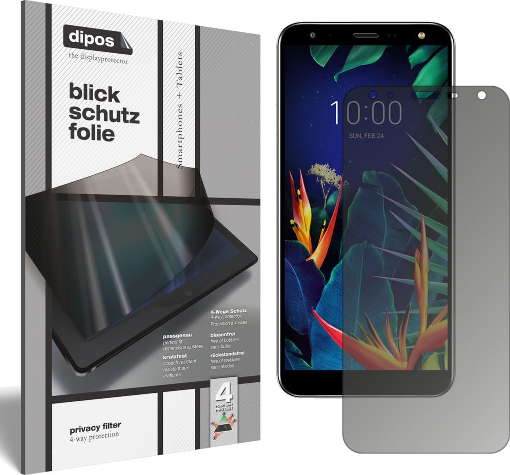 Blickschutzfolie für LG K40S matt Schutzfolie Folie Display Schutz dipos