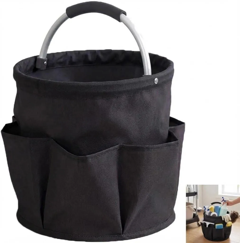 Organiseur pliable pour produits d'entretien avec poignée de transport