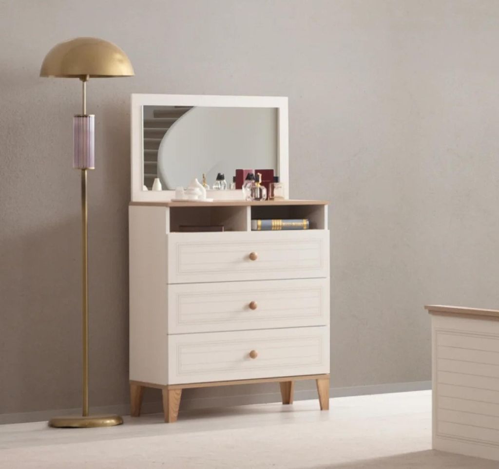 Exklusiver Schminktisch Designer Schlafzimmer Holz Kosmetiktisch