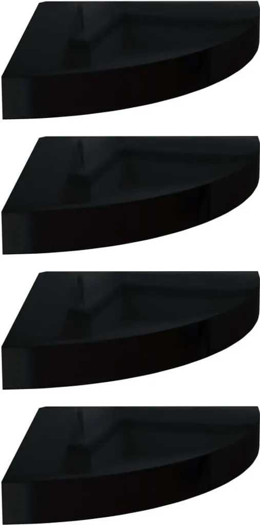 4 Mensole Angolari Nero Lucido - Il Trend Arredo 2024 per la tua Casa