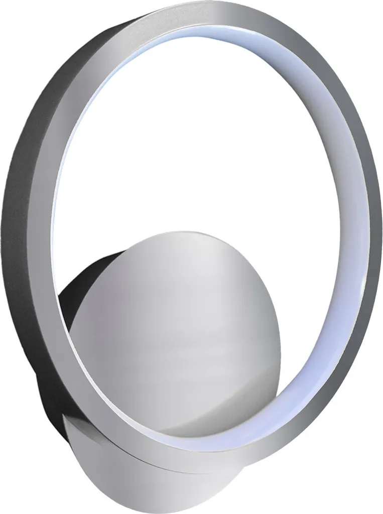 Applique LED Fine Ø20cm Hoop Chrome : Éclairage Mural Moderne Gain de Place