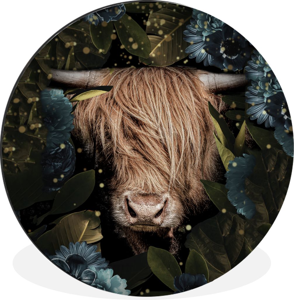 MuchoWow - Wand Bild - Wohnzimmer - Runde Bilder - Alubilder - Kunst für zu Hause - Aluminium - Wanddekoration