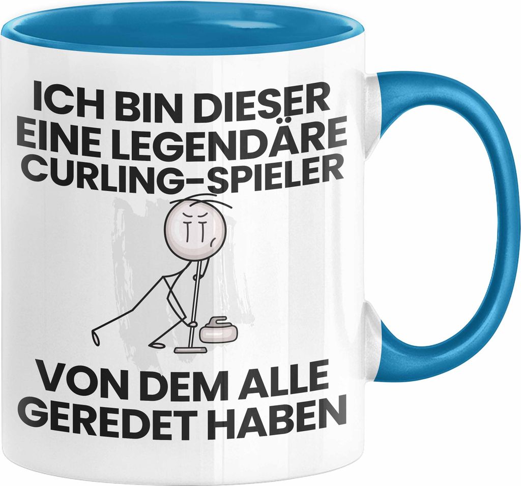 Curling-Spieler Geschenk Tasse Lustige Geschenkidee Geburtstag für Curling-Spieler Ich Bin Dieser Legendäre Curling-Spieler Von Dem Alle Geredet ...