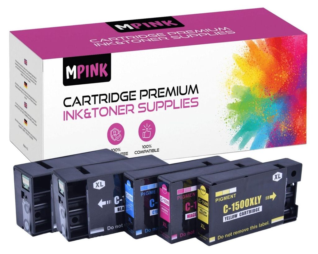 5x Druckerpatronen für Canon CMYK PGI-1500XL Maxify MB 2000 2050 2100 2350 2700 Series