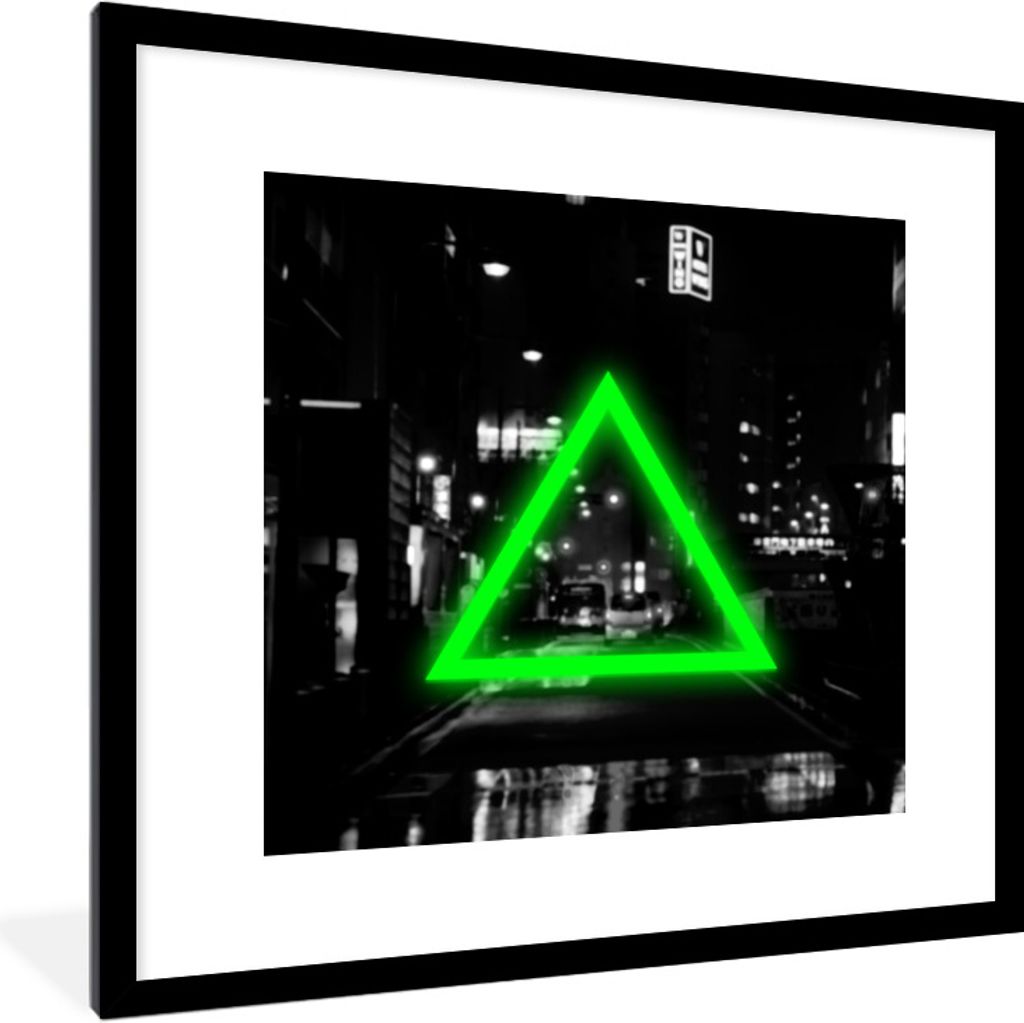 MuchoWow Gerahmtes Poster Spiele - Controller - Grün 40x40 cm - Poster mit Schwarzem Bilderrahmen Wandposter Rahmen Foto Bilder - Poster - Plaka...