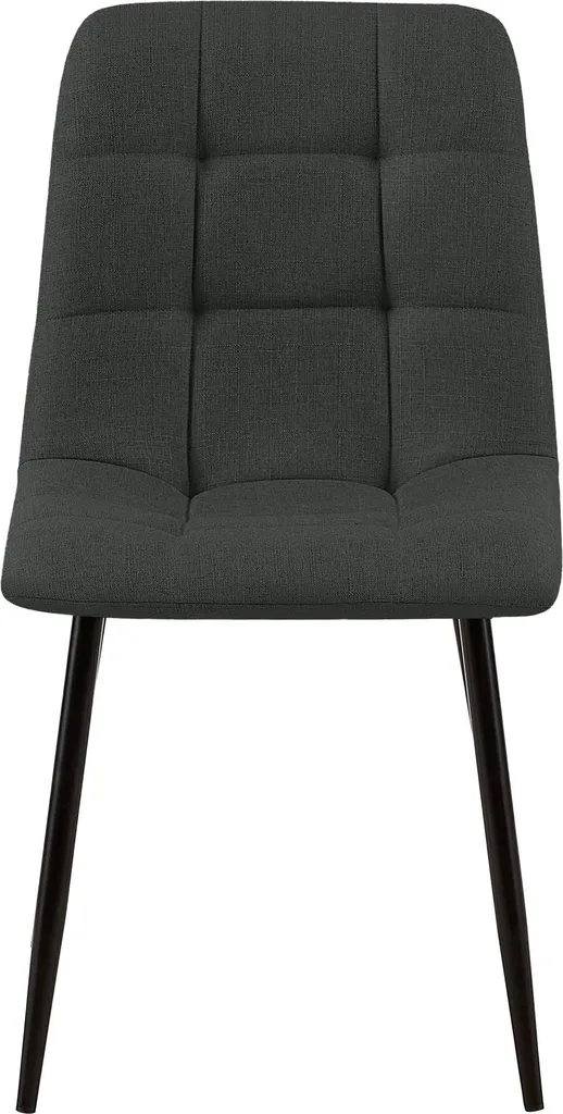 Chaise capitonnée grise Tilde pour table de salle à manger et confort - 9