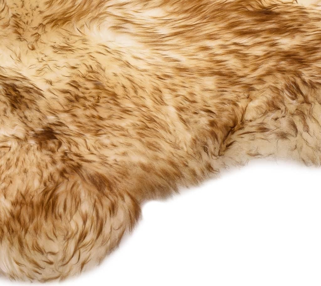 vidaXL Teppich Schafspelz 60x180 cm Braun Melange