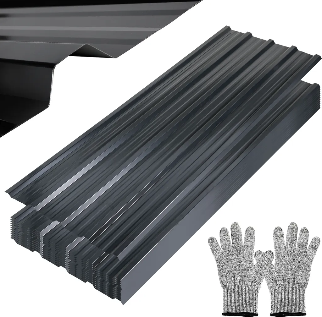 24x Lamiere Tetto 129x46cm Antracite TolleTour | Ideale per Fai-da-Te