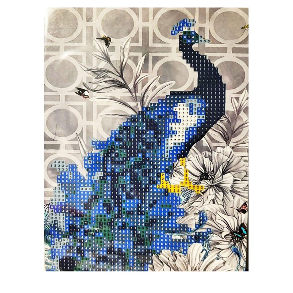 Malen nach Zahlen 5d Diamond Painting Pfau Staffelei Malen Produktbild 
