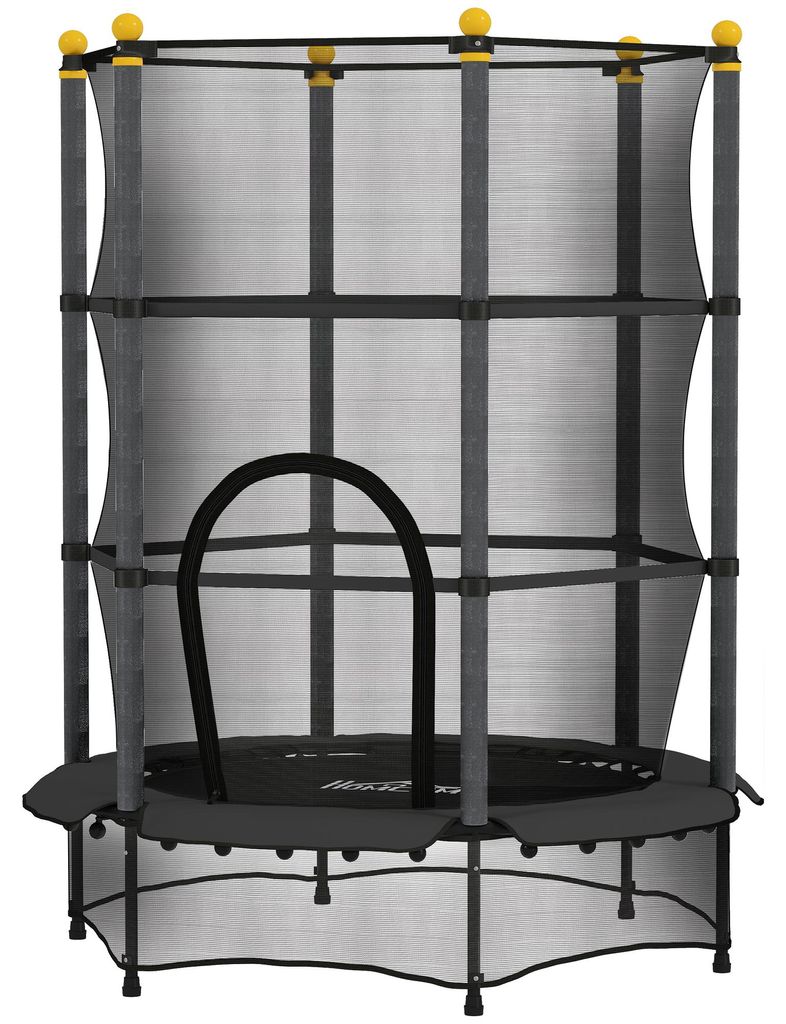 HOMCOM Kinder Trampolin Ø140 cm, Trampolin für Kinder 3-10 Produktbild 