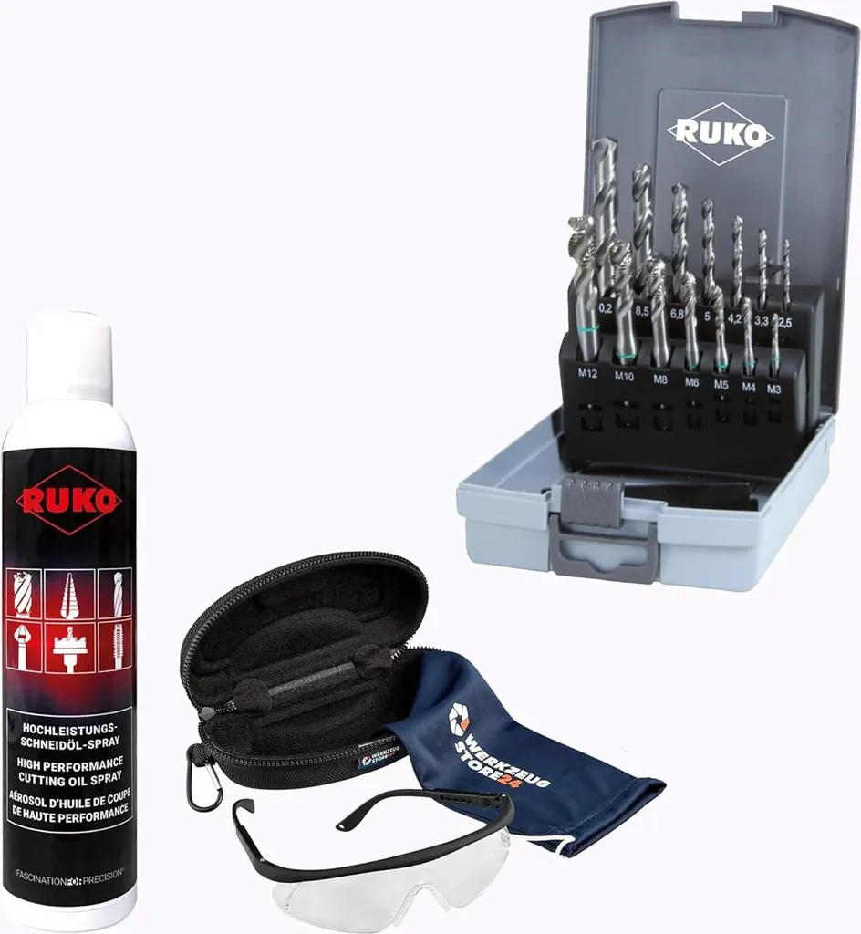 Réalisez vos filetages machine de M3 à M12 avec ce kit complet RUKO HSS