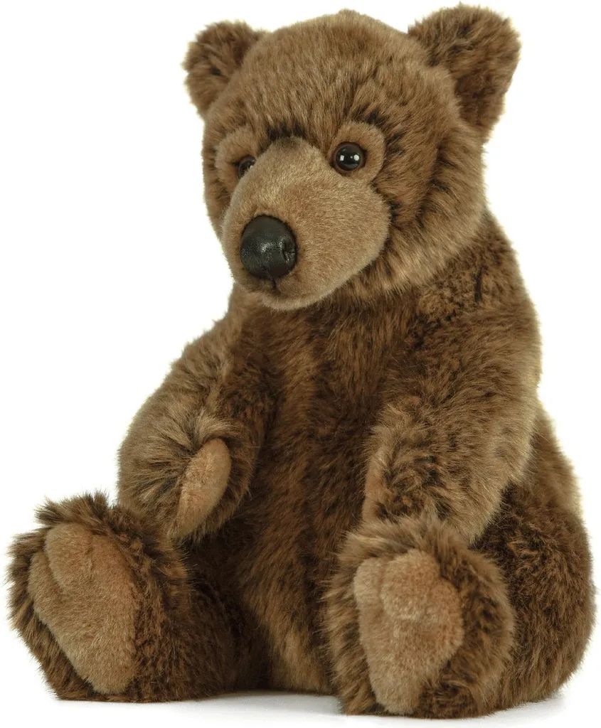 Peluche Ours Brun 25 cm Durable et Écologique Living Nature