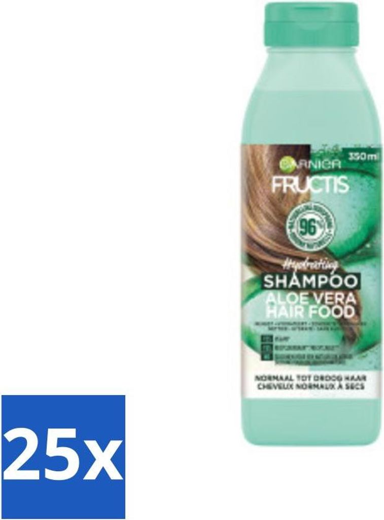 Garnier - Fructis Hair Food Aloe Vera - Shampoo - Normales bis trockenes Haar - 350 ml - Vorteilspack - 25 Stücke