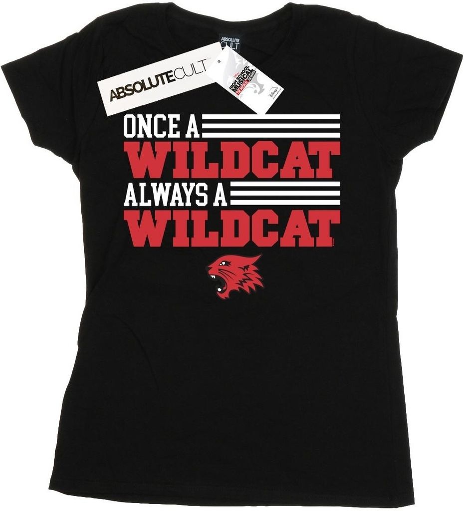 Disney - "High School Musical The Musical Once A Wildcat" T-Shirt für Damen BI24370 (L) (Schwarz)