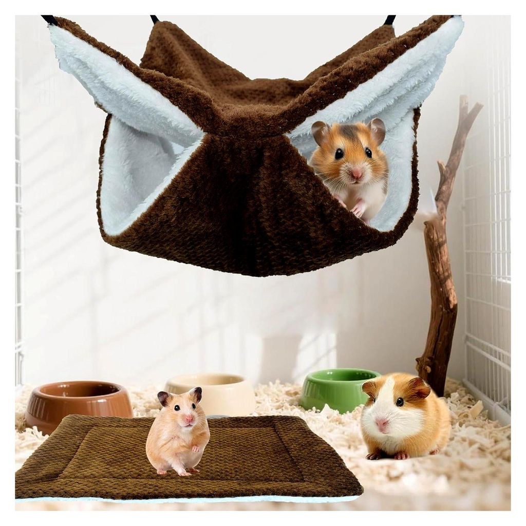 Hamsterhaus | Plüschhöhle Tunnel Nest | Schlafplatz für Kleintiere, geeignet für Sugar Glider, Frettchen, Hamster und Chinchillas im Käfig zum...