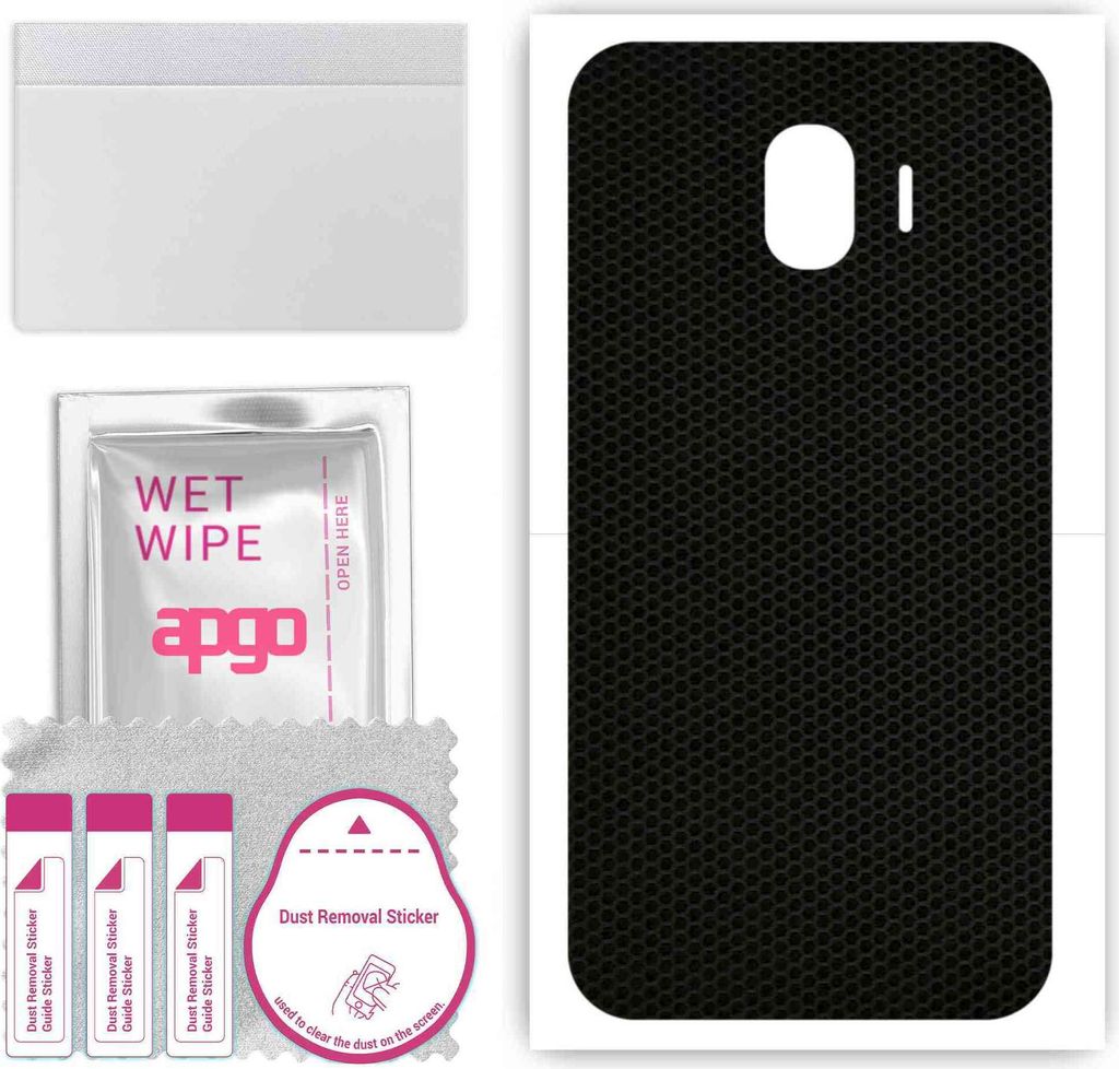 apgo Rückseite Schutzfolie, Skin, kompatibel mit Samsung Galaxy J4, Hinten Displayschutzfolie aus Vinylfolie, kratzfest, einfache Montage - Matrix