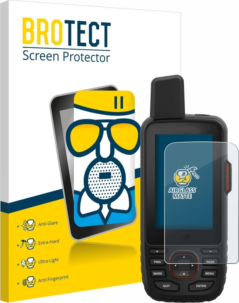 BROTECT Entspiegelungs Schutzglas für Garmin GPSMAP 66i Schutzfolie Panzer Folie Glas Display Schutz matt